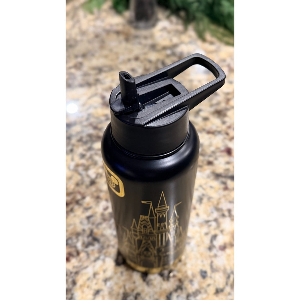 Walt Disney World Cinderella Castle Tumbler - Black & Gold 31.5oz