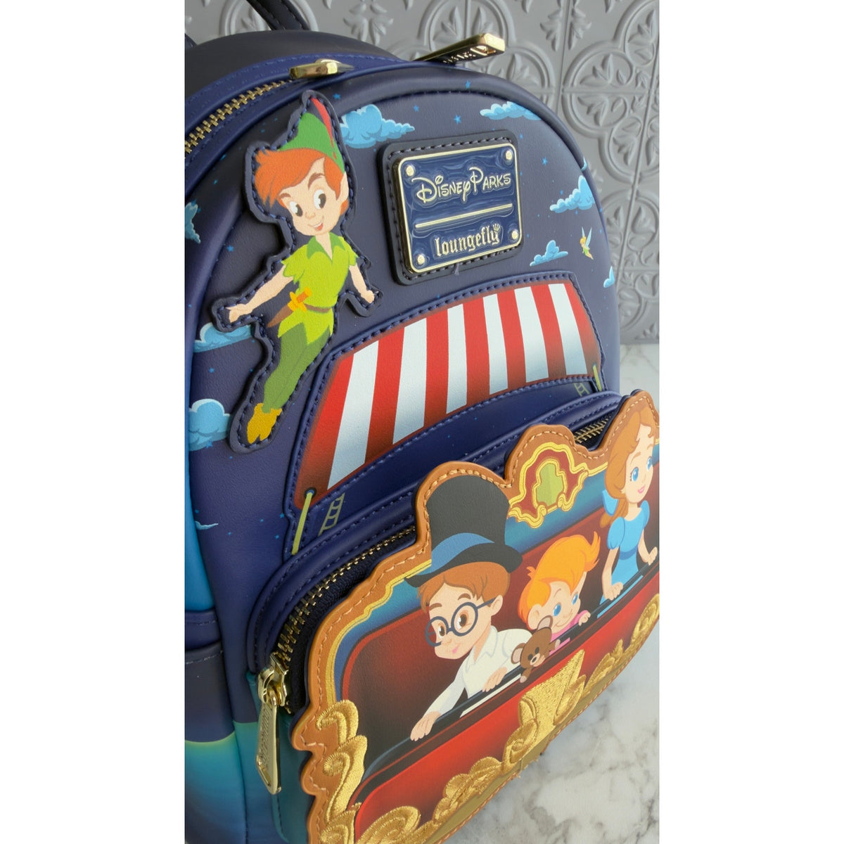 Disney Parks x Loungefly Peter Pan’s Flight Ride Mini Backpack NWT