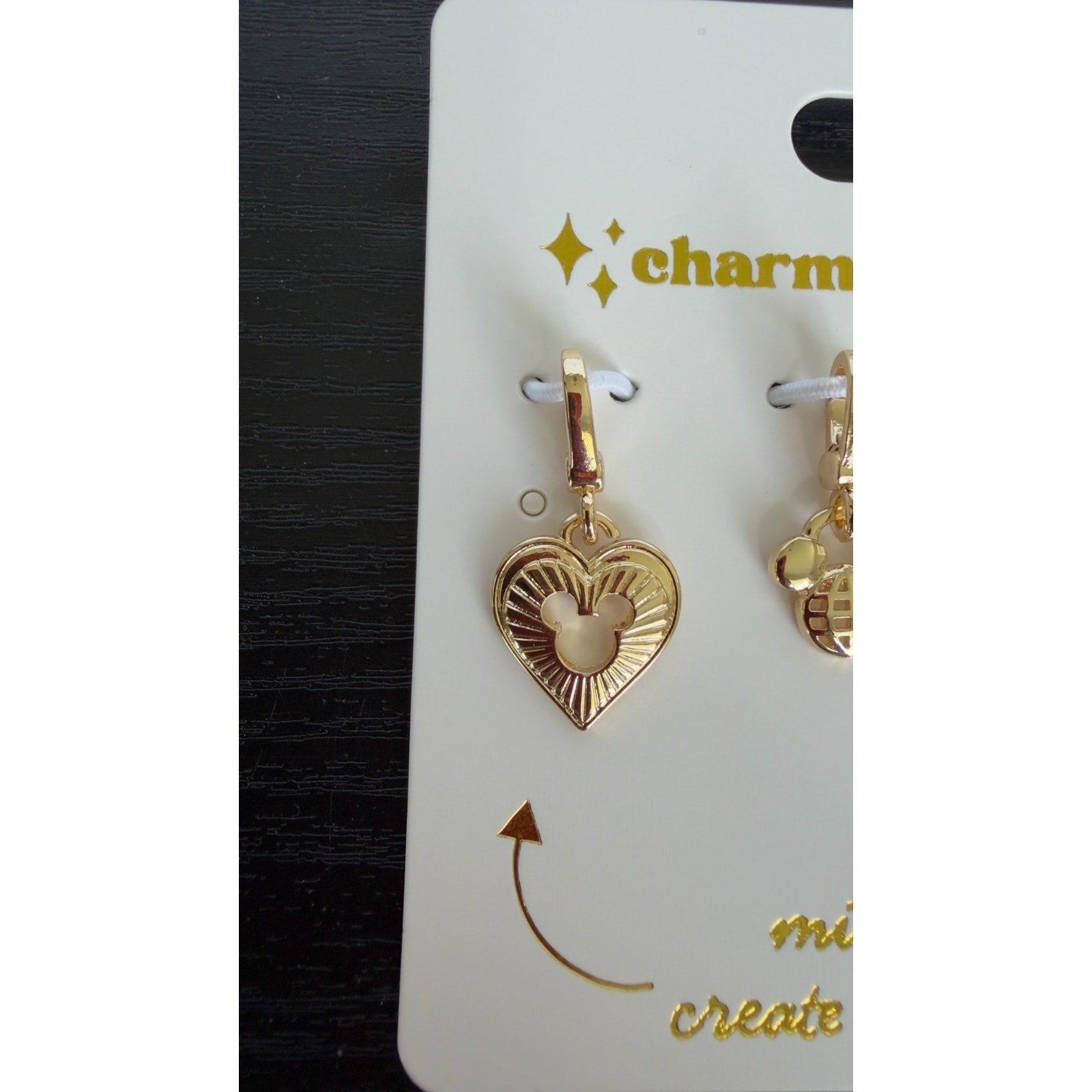 Disney Parks "Charmed in the Park" Set of 4 Add-on Charms — NEW