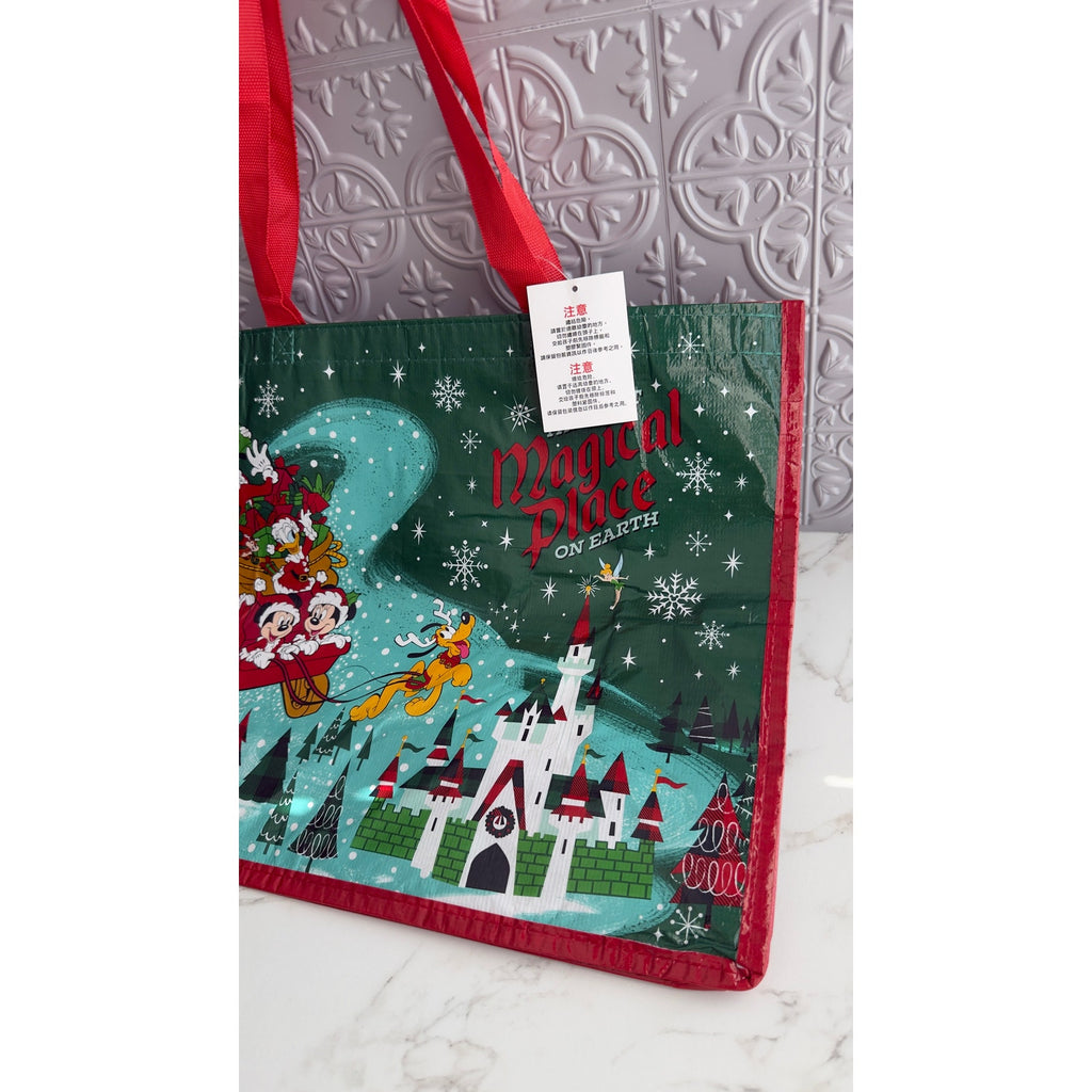 Disney Parks Christmas Holiday Reusable Shopping Tote Bag Most Magical Place NWT