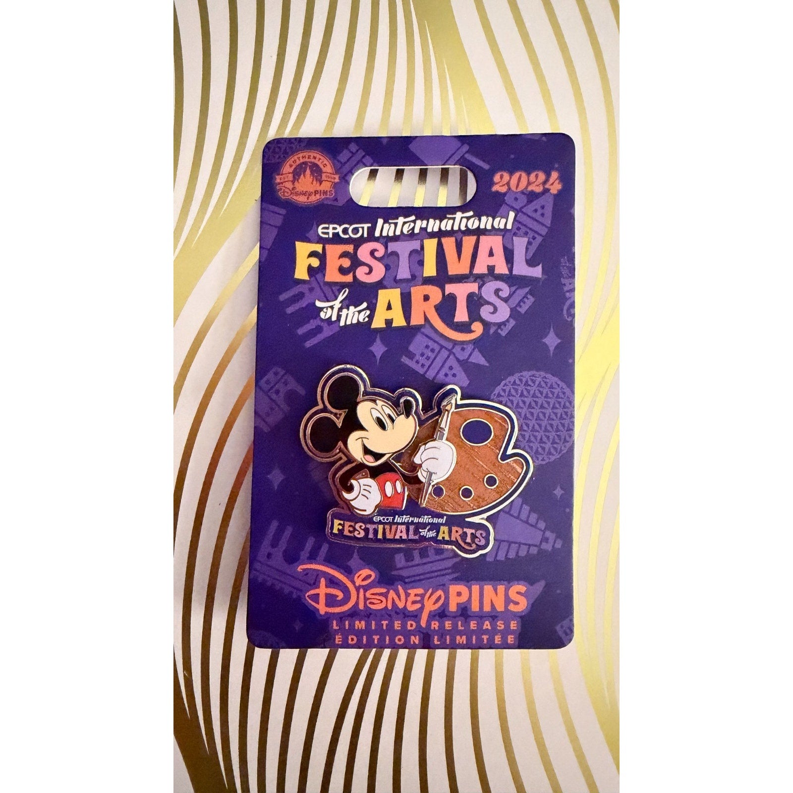 Disney Parks 2024 Epcot Festival of the Arts MICKEY MOUSE Artist Pin LR NEW
