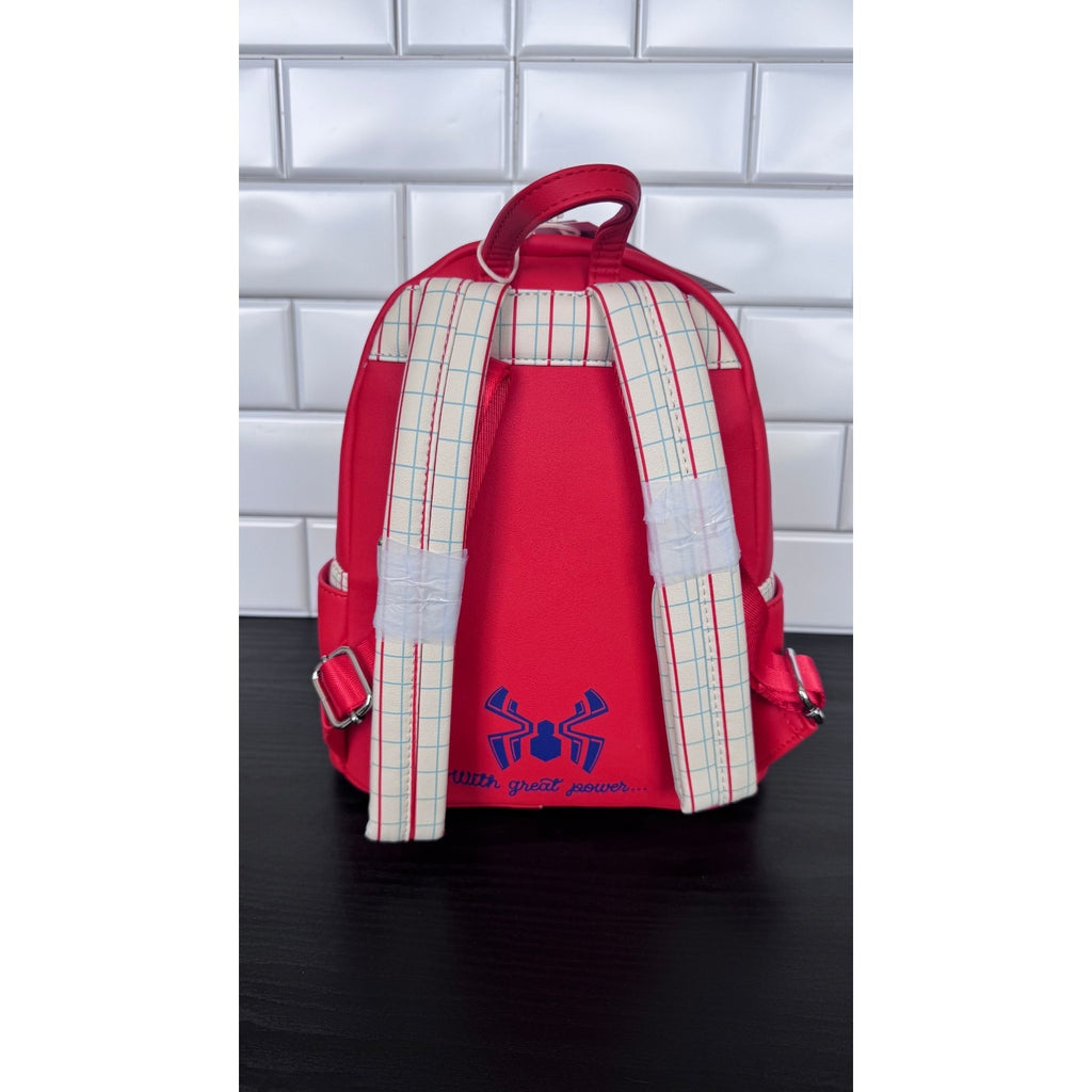 Loungefly x Marvel Disney Parks Spider-Man Faux Fur Mini Backpack NWT