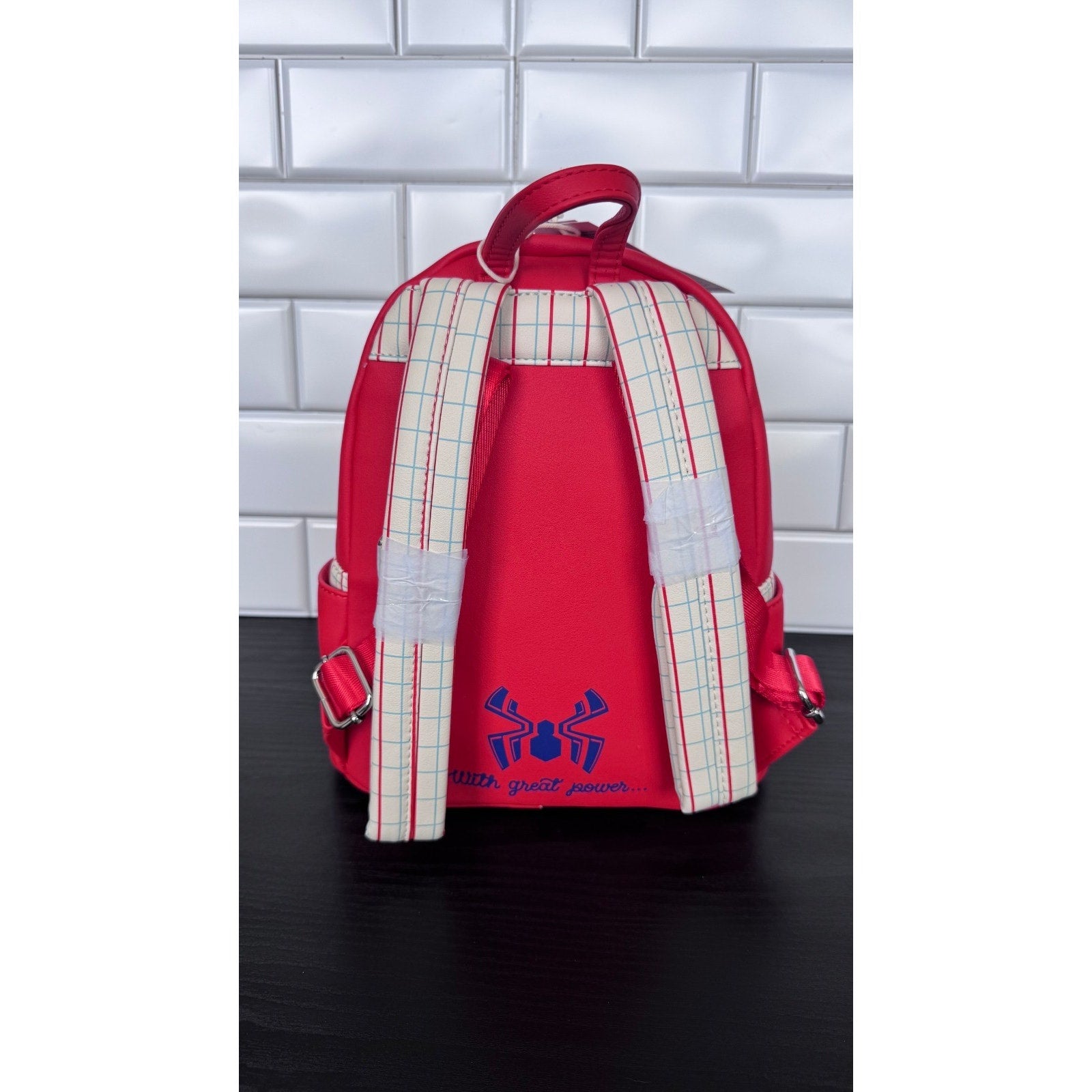 Loungefly x Marvel Disney Parks Spider-Man Faux Fur Mini Backpack NWT