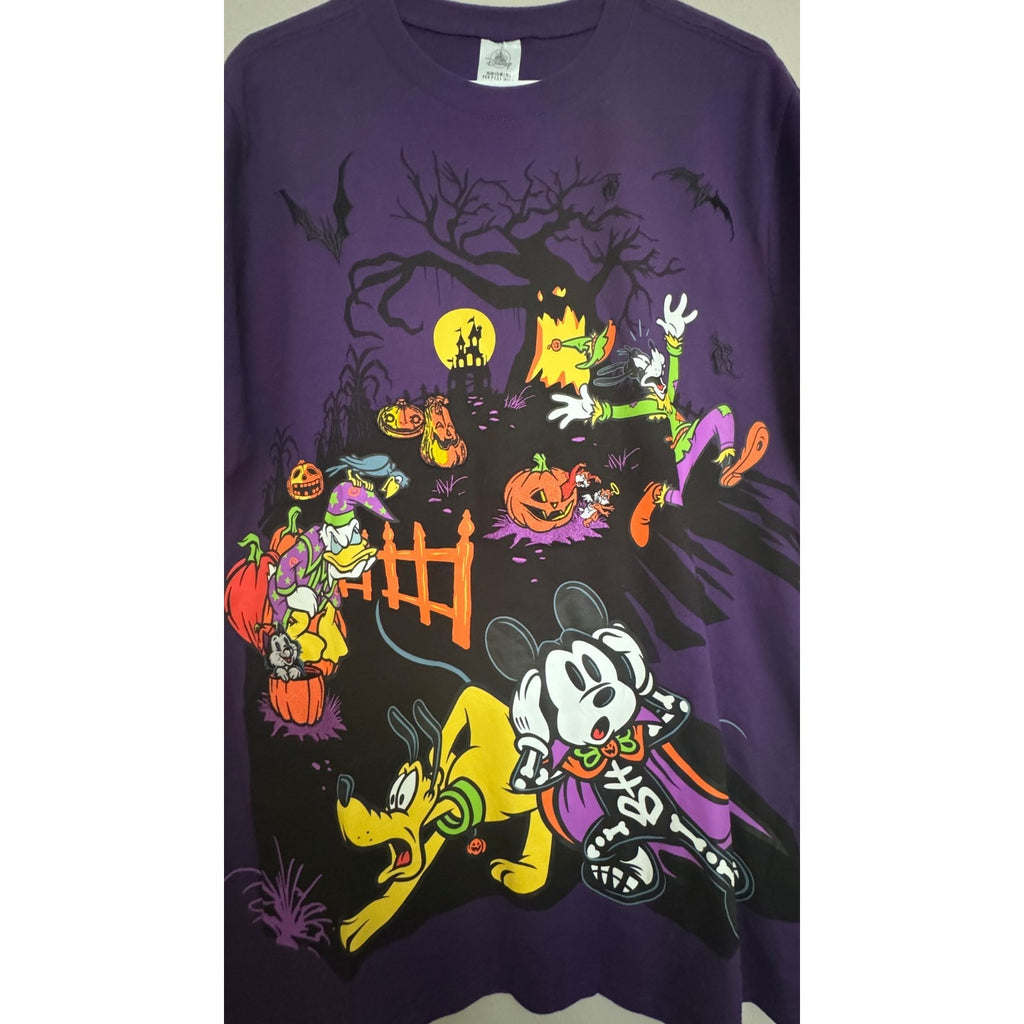NEW DCL 2024 Halloween High Seas Mickey & Friends Embroidered T-Shirt (Large)