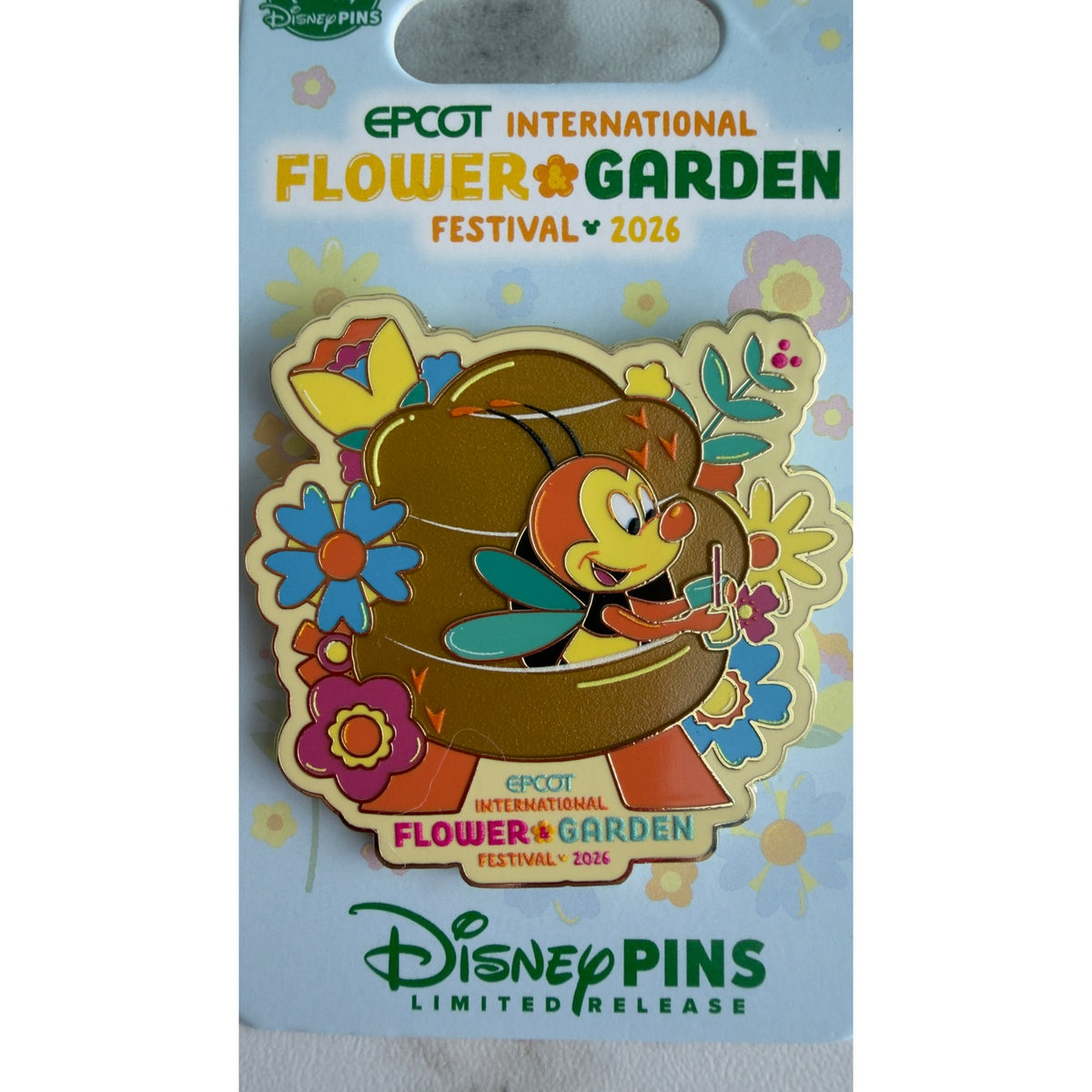 Disney EPCOT International Flower & Garden Festival 2026 Spike the Bee Pin NEW