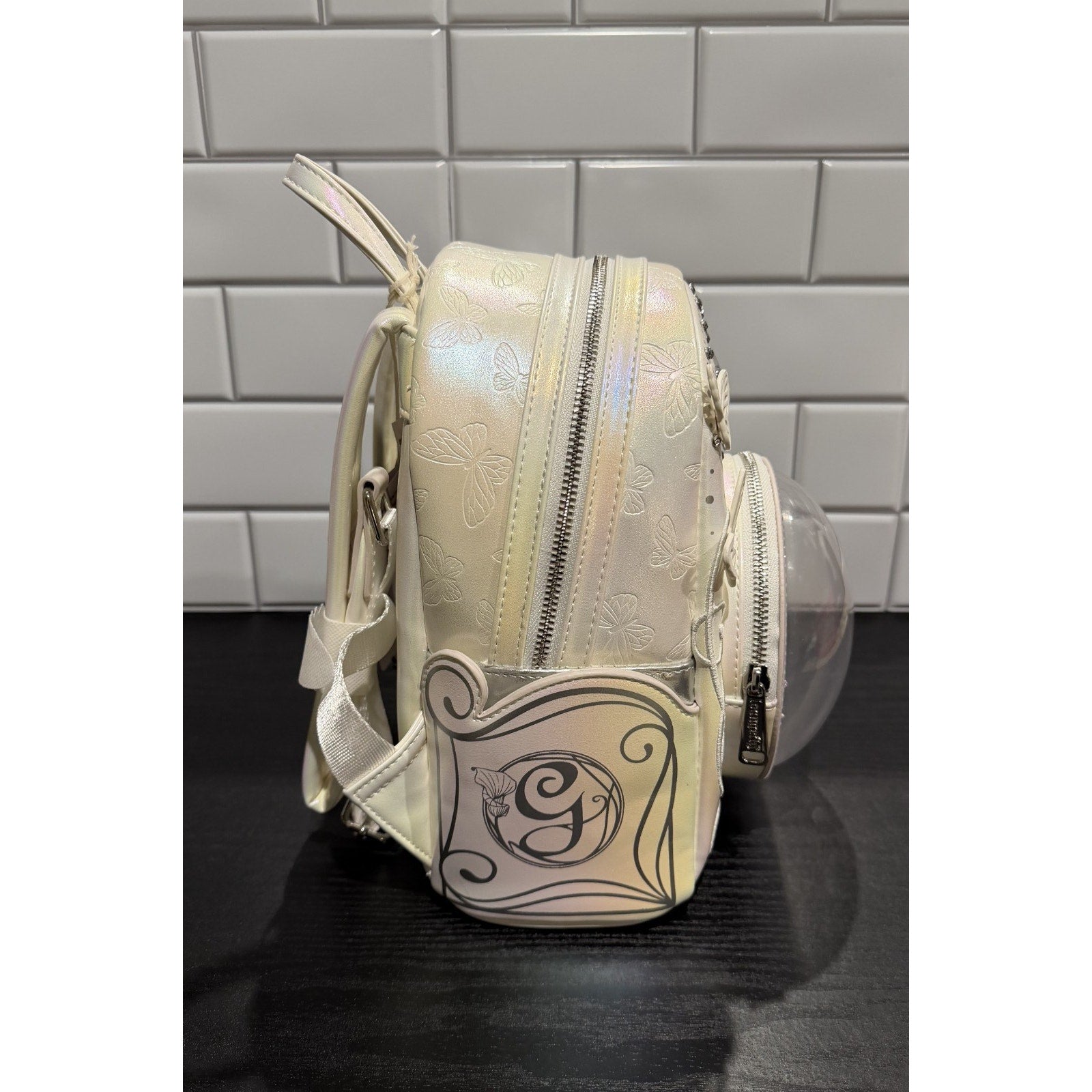 NWT Loungefly Wicked: For Good Glinda Butterfly Bubble Mini Backpack