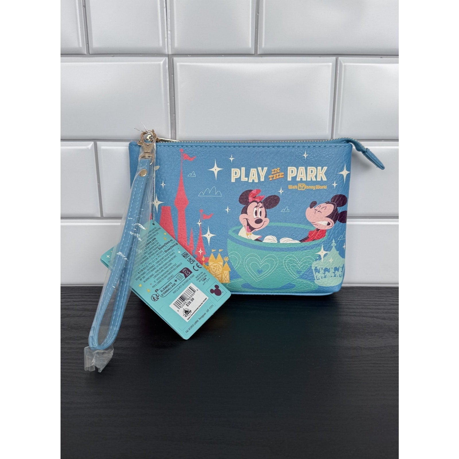 Disney Parks Light-Up "Play in the Park" Wristlet Pouch NWT