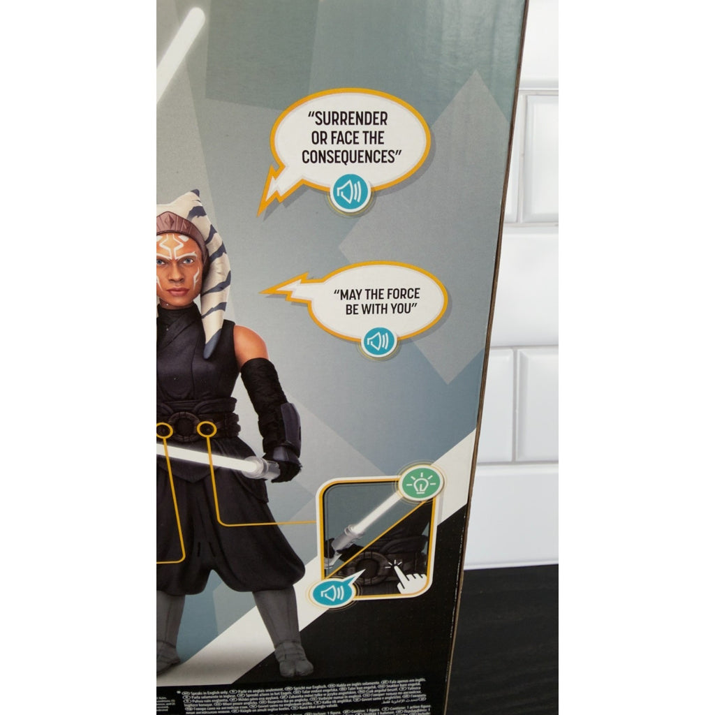 Star Wars Galactic Action Ahsoka Tano 12" Interactive Action Figure - NEW