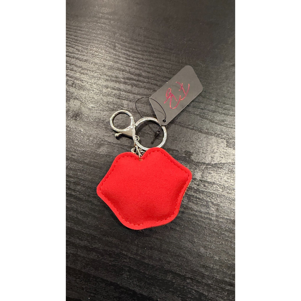 NWT Rhinestone Vampire Fangs Lips Keychain/Bag Charm