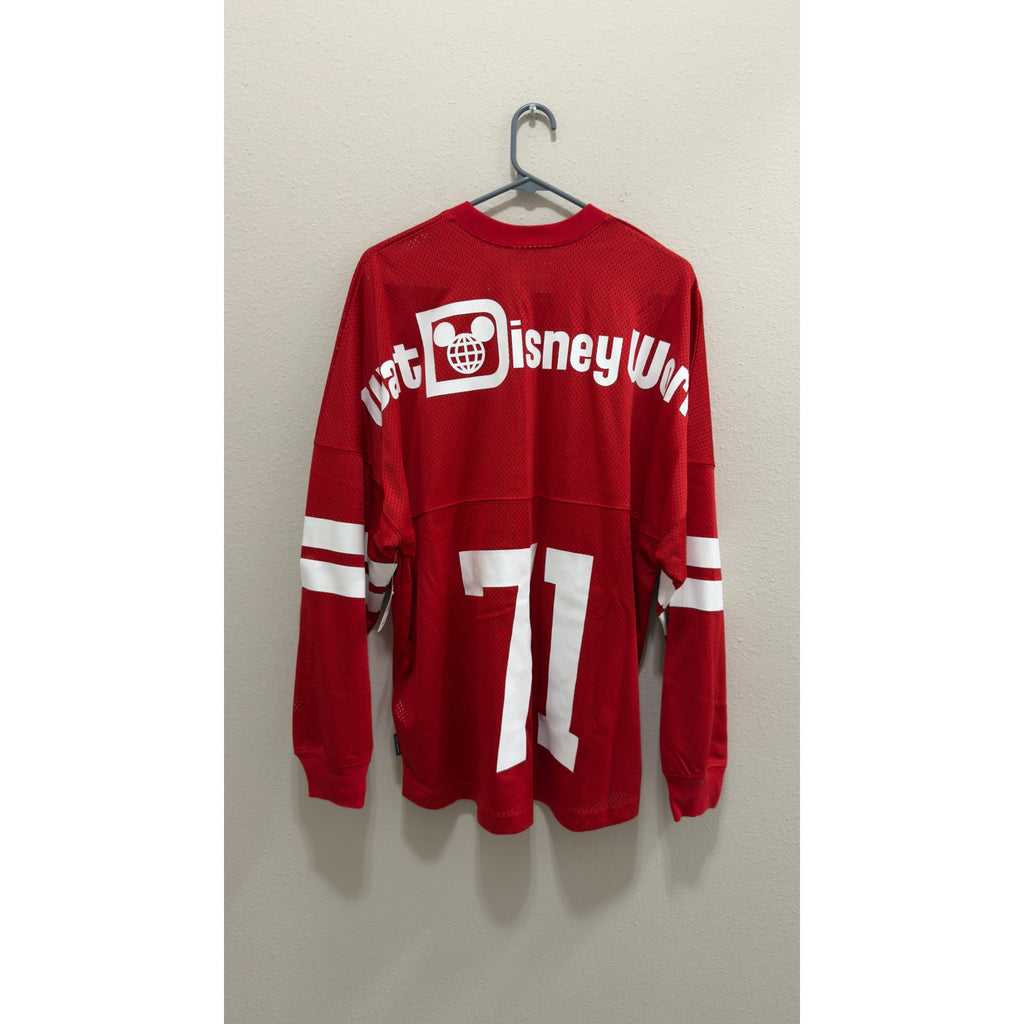 Walt Disney World Red Spirit Jersey Mesh Hockey Jersey NWT Medium Adults