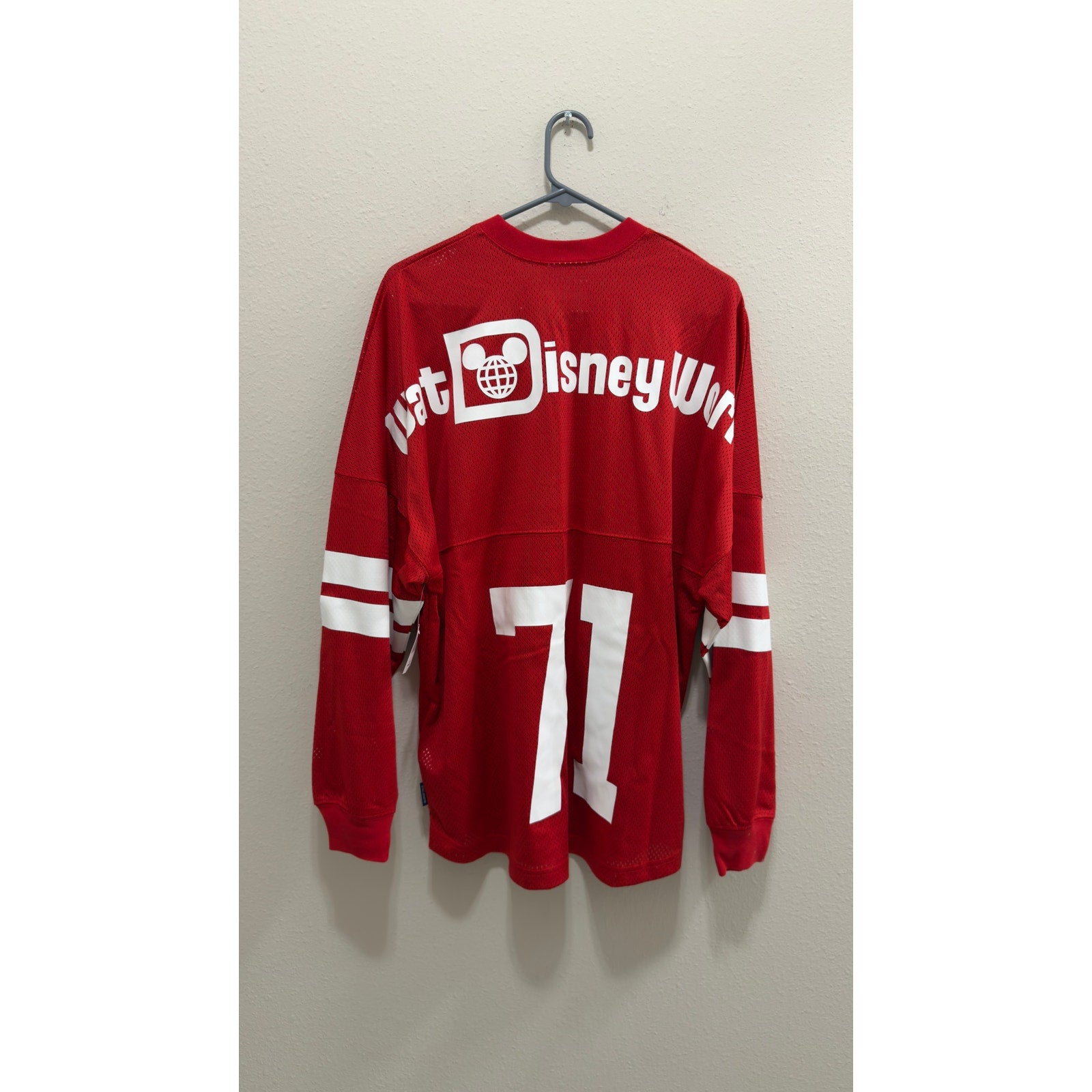 Walt Disney World Red Spirit Jersey Mesh Hockey Jersey NWT Medium Adults