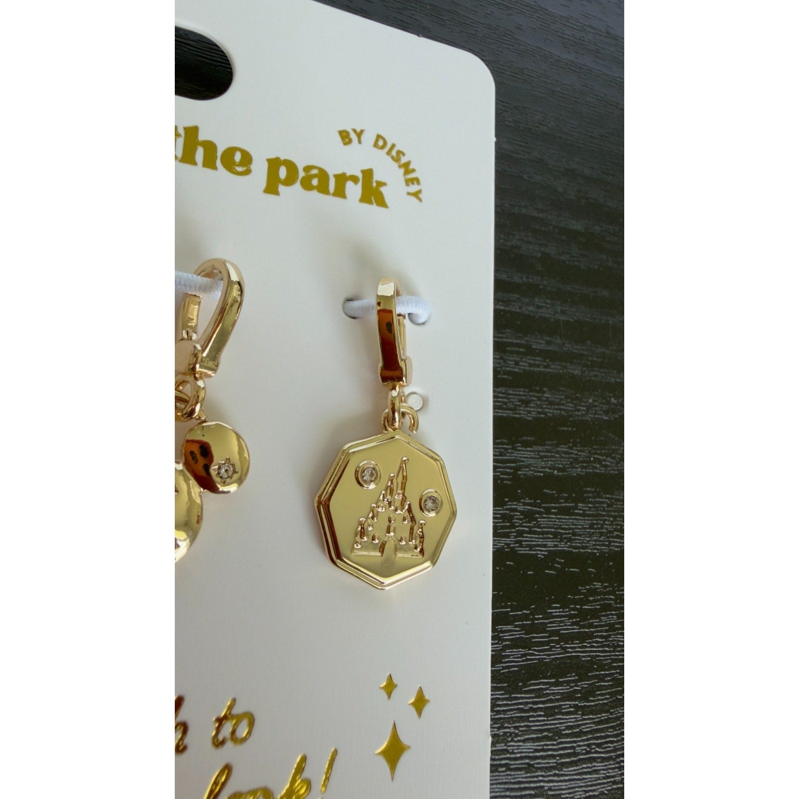 Disney Parks "Charmed in the Park" Set of 4 Add-on Charms — NEW
