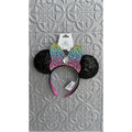 Disneyland 70th Minnie Mouse Rainbow Rhinestone Sequin Ear Headband NWT