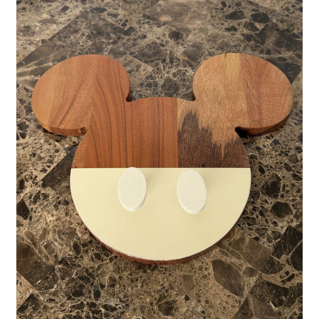 Disney Parks Mickey Mouse Icon Shaped Wood Decorative Wall Hook NEW
