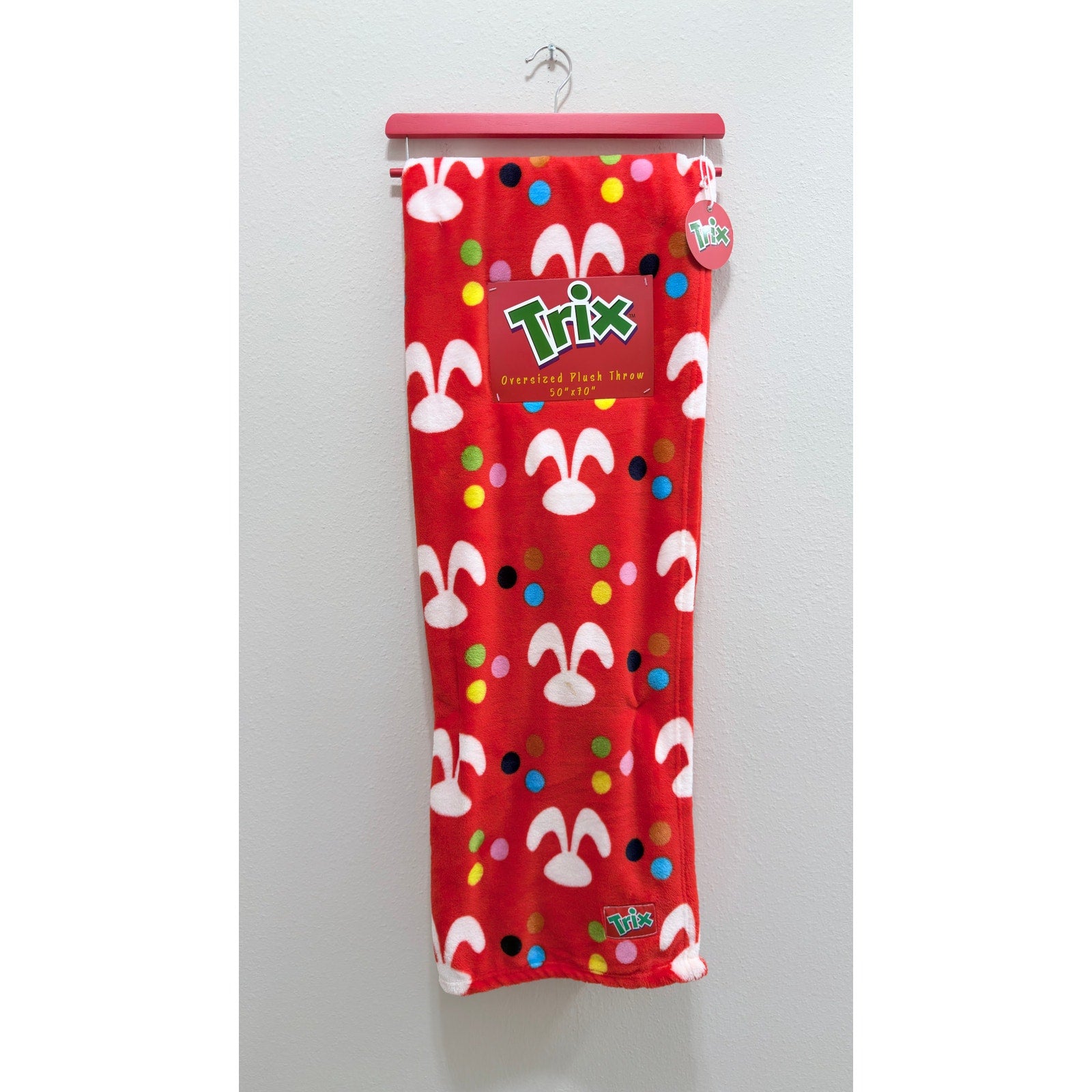 Trix Retro Cereal Box Oversized Plush Fleece Throw Blanket 60x70 NEW