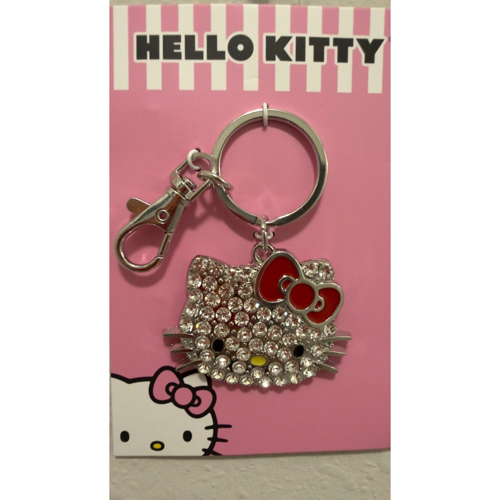 NWT Sanrio Hello Kitty 3D Pave Crystal Bling Keychain - Bag Charm