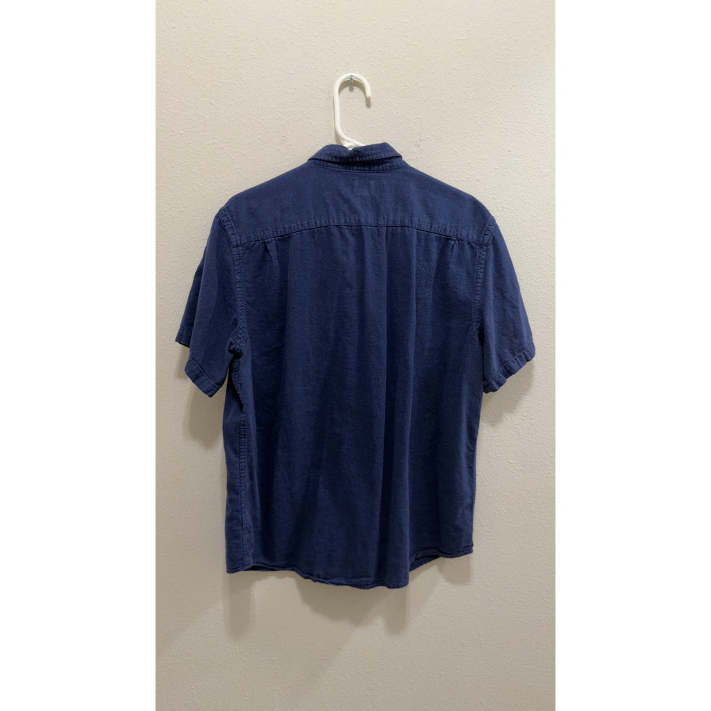 Old Navy Men's Relaxed-Fit Linen-Blend Short-Sleeve Shirt - Large