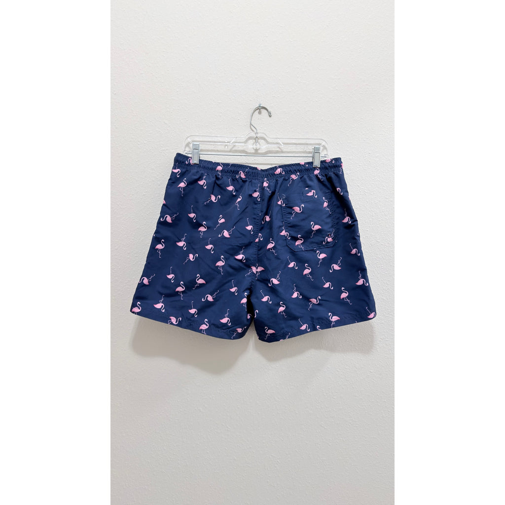 Primark Cares Men's Navy Flamingo Swim Shorts – Large