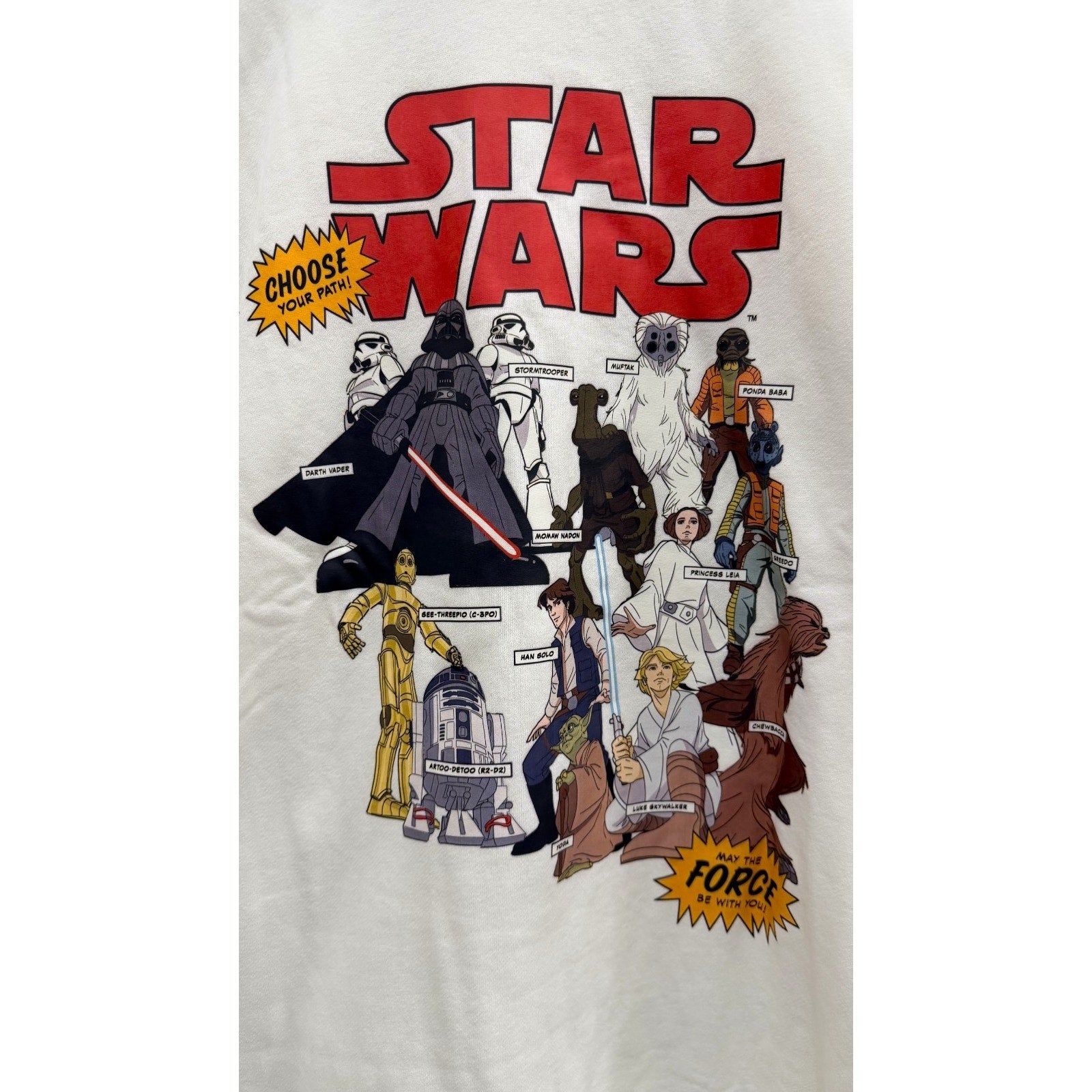 Disney Parks Star Wars Essential Logo Black Sweatshirt Adult Medium NEW
