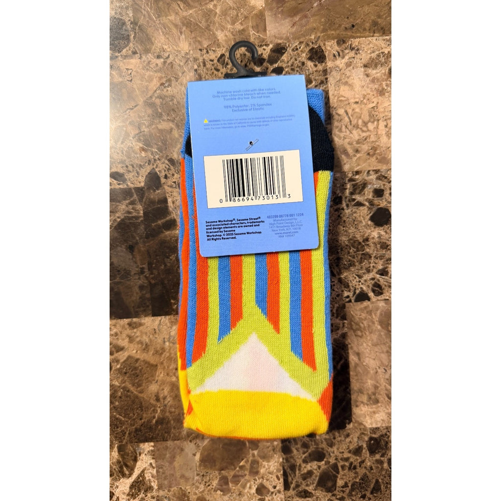 Sesame Street Burt Novelty Crew Socks 1 Pair Size 9-13 NWT