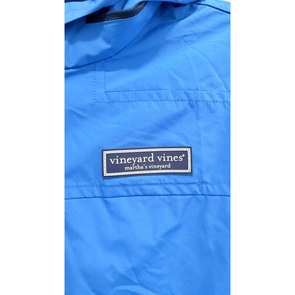 Vineyard Vines Storm Shep Packable Jacket Youth Large Blue Full Zip Hooded NWT