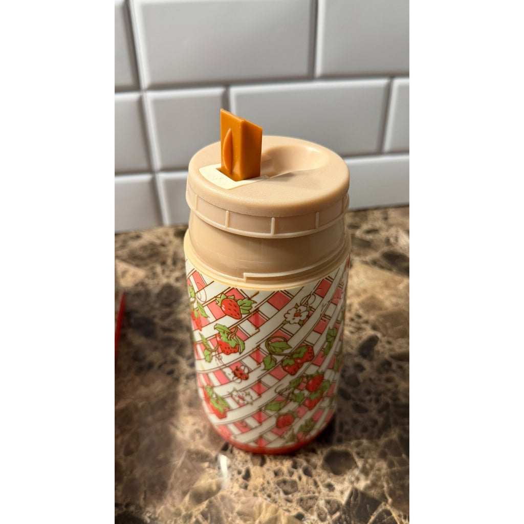 Vintage 1981 Strawberry Shortcake Metal Lunch Box & Thermos Set