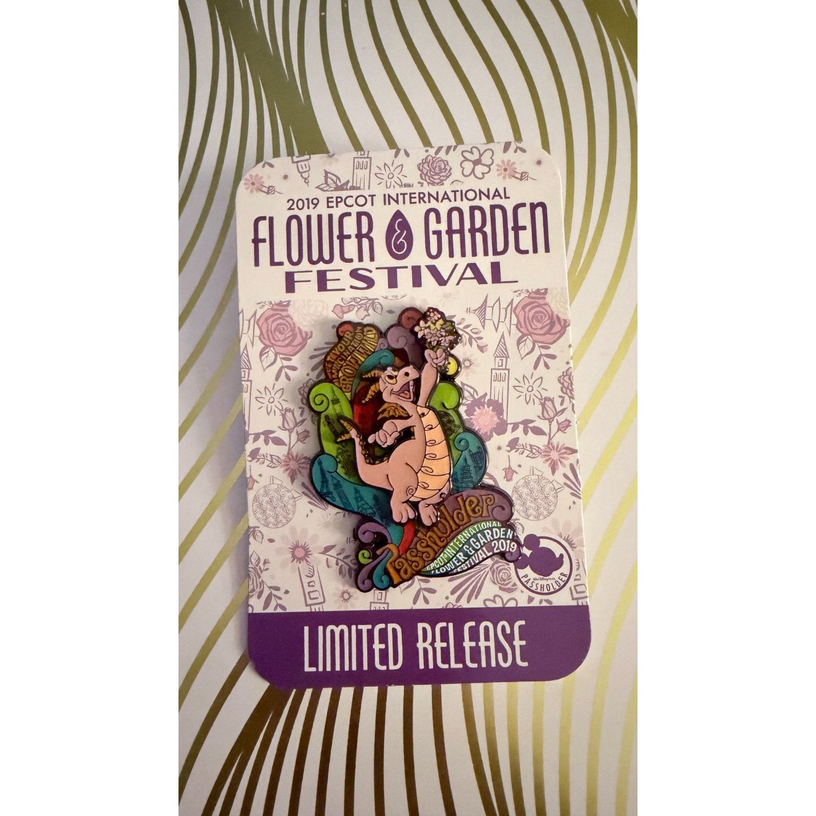 Disney Parks 2019 Epcot Flower & Garden FIGMENT Passholder Pin Limited Release