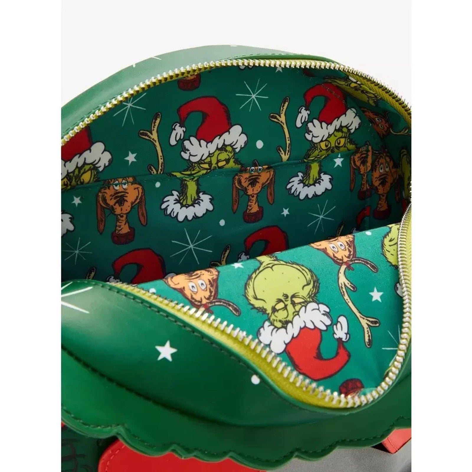 NEW Loungefly How The Grinch Stole Christmas Lenticular Wreath Crossbody Bag
