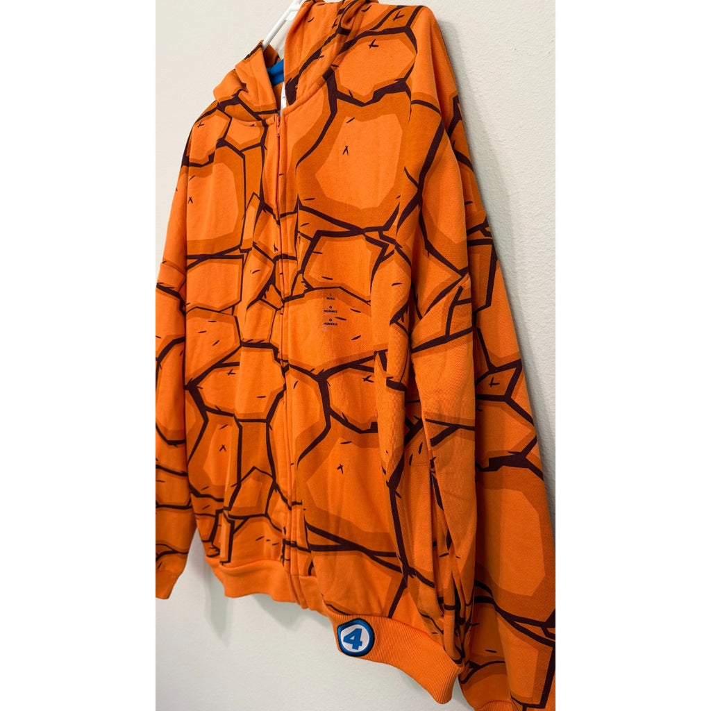 NEW Marvel The Thing Zip Front Hoodie Fantastic Four Adult Large