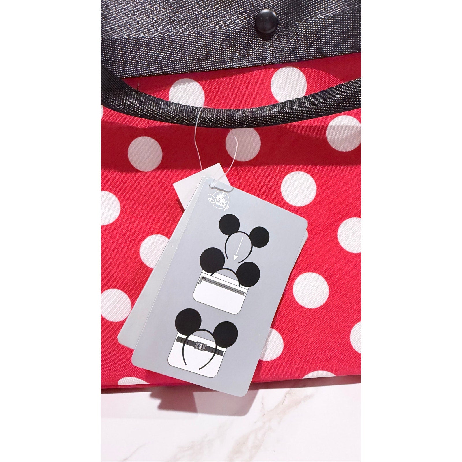 Disney Parks WDW Minnie Mouse XOXO Polka Dots Tote Bag NEW