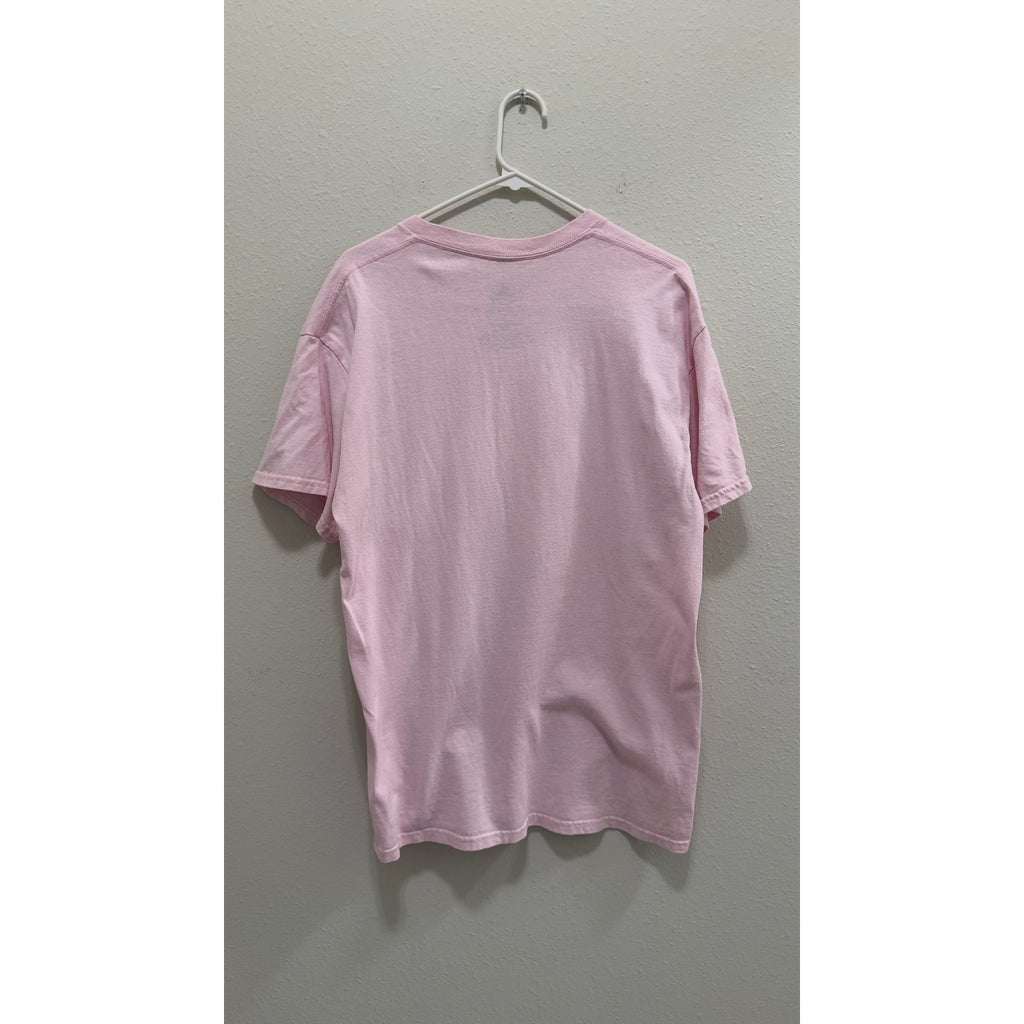 Disney Parks Tinker Bell Cinderella Castle Pink Graphic T-Shirt Large NEW