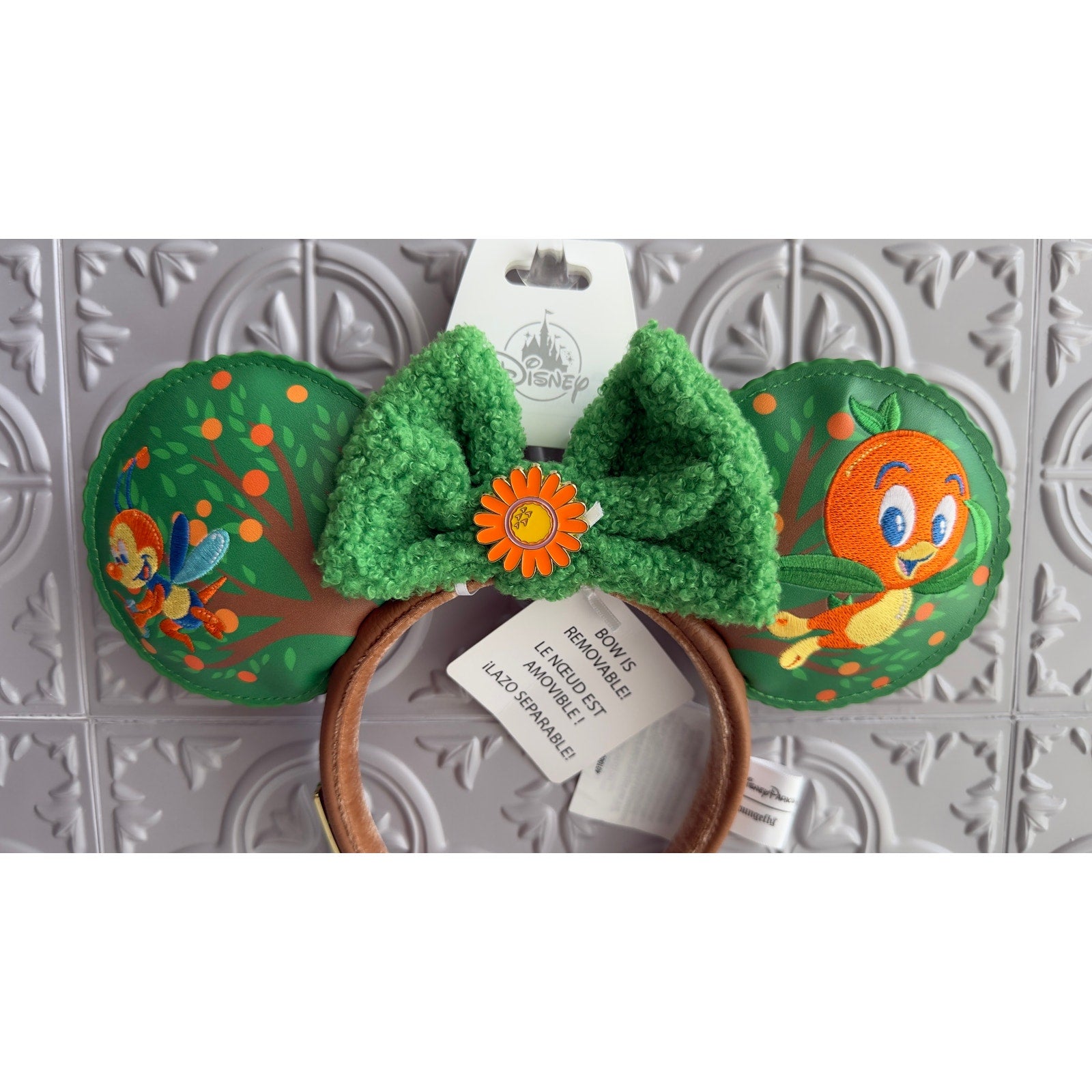 Disney Parks Loungefly 2026 Epcot Flower & Garden Orange Bird Ears Headband NEW