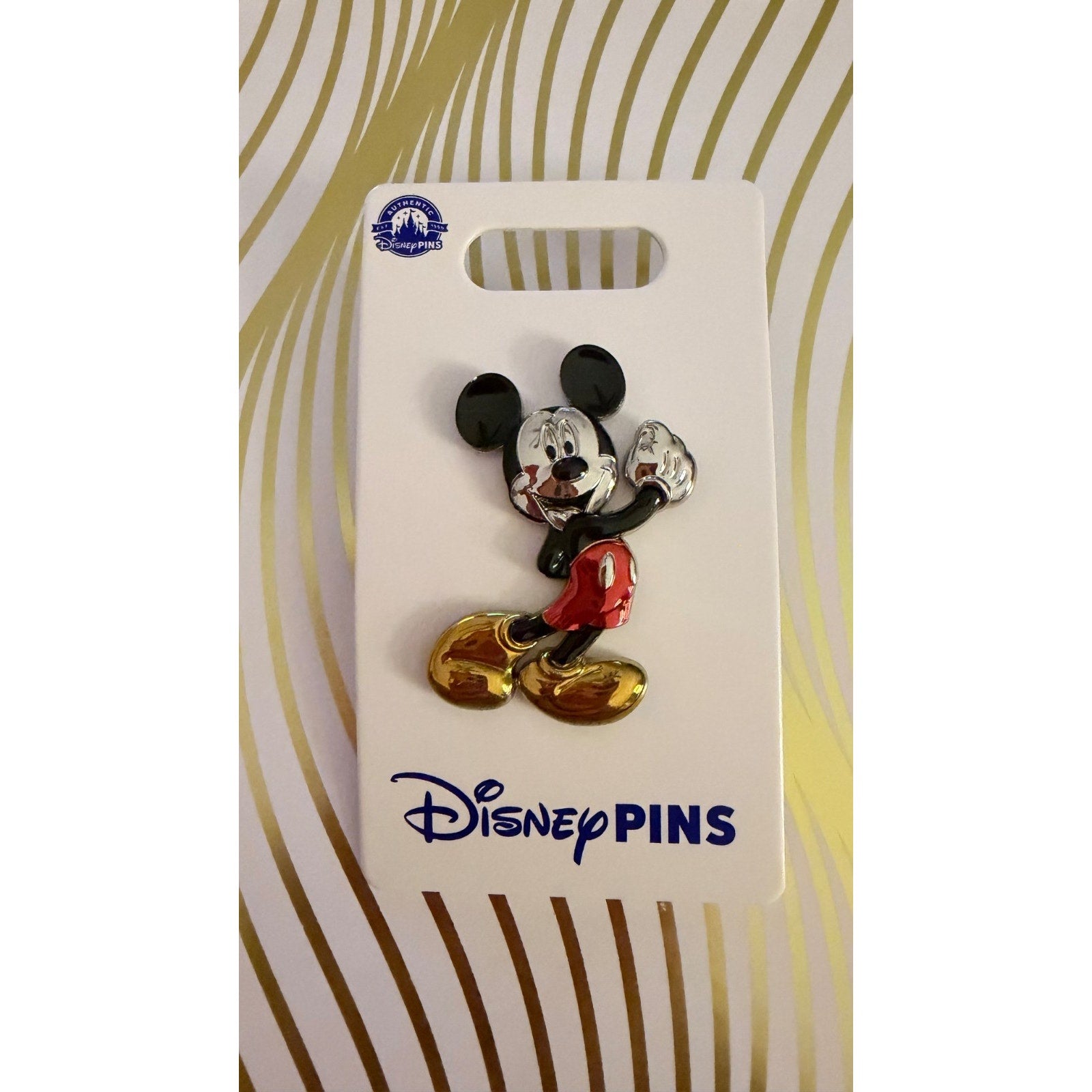 NEW 2024 Disney Parks Mickey Mouse Sculpted Metallic Pin