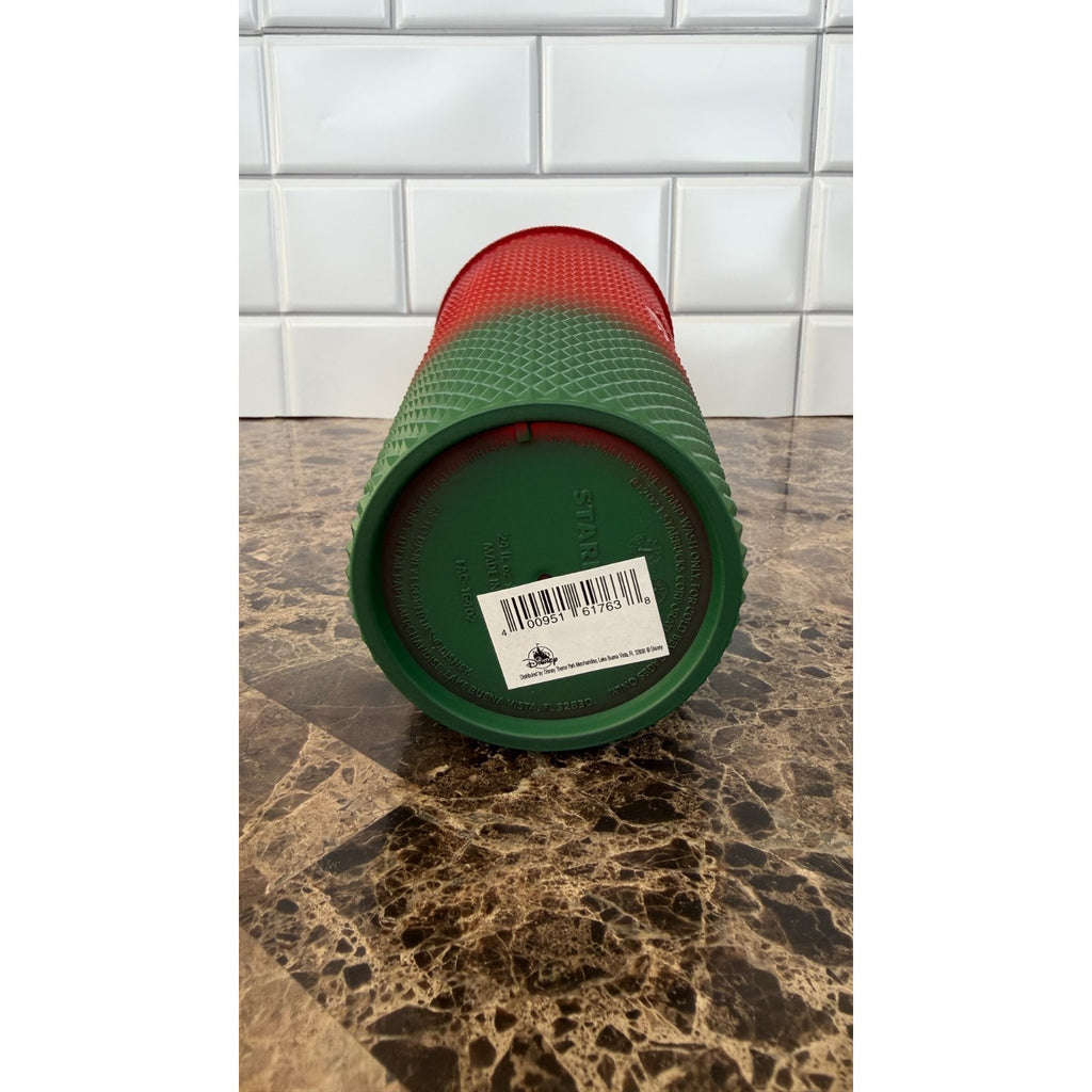 Walt Disney World Mickey Mouse Starbucks Christmas Tumbler with Straw 24oz NEW