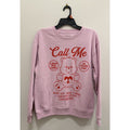 NEW Care Bears Valentine's Day "Call Me" Graphic Sweatshirt Women's Medium
