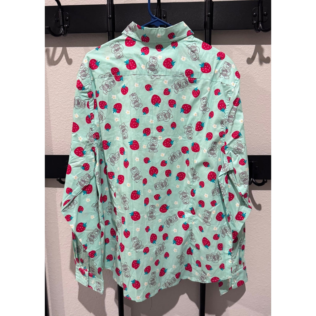 Disney Parks Lotso & Strawberries Button Down Shirt - Adult Large (NWT)