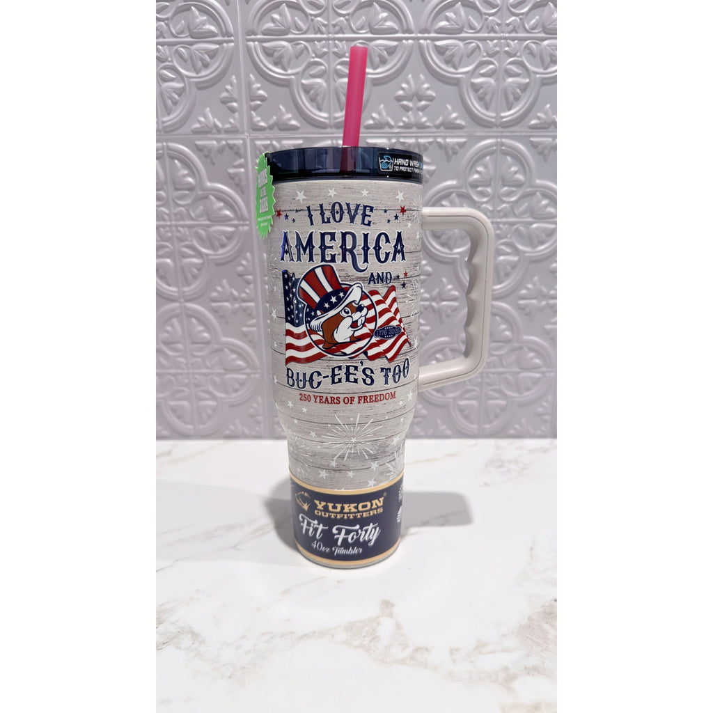 Buc-ee's Glow In The Dark 4th Of July Fireworks 40oz Tumbler Fit Forty NEW 2026