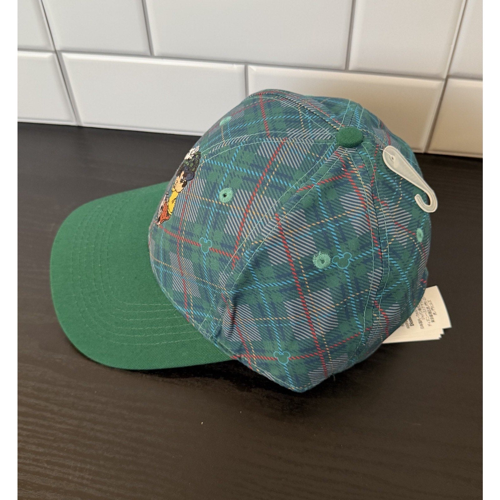 Disney Parks Plaid Mickey Mouse Golfer Baseball Cap Hat - NEW