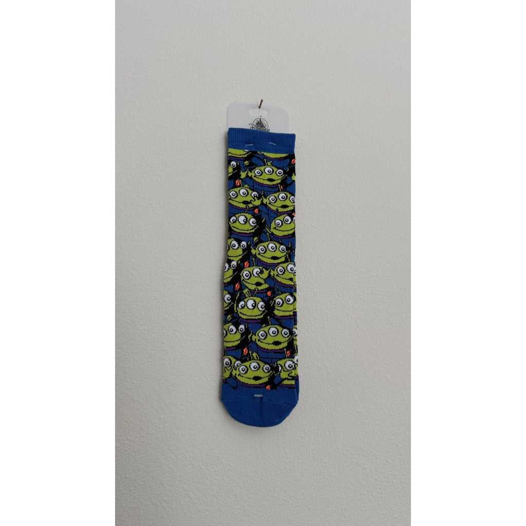 NEW Disney Parks Toy Story Alien Crew Socks Adult Unisex Size W 10-13 M 9-12