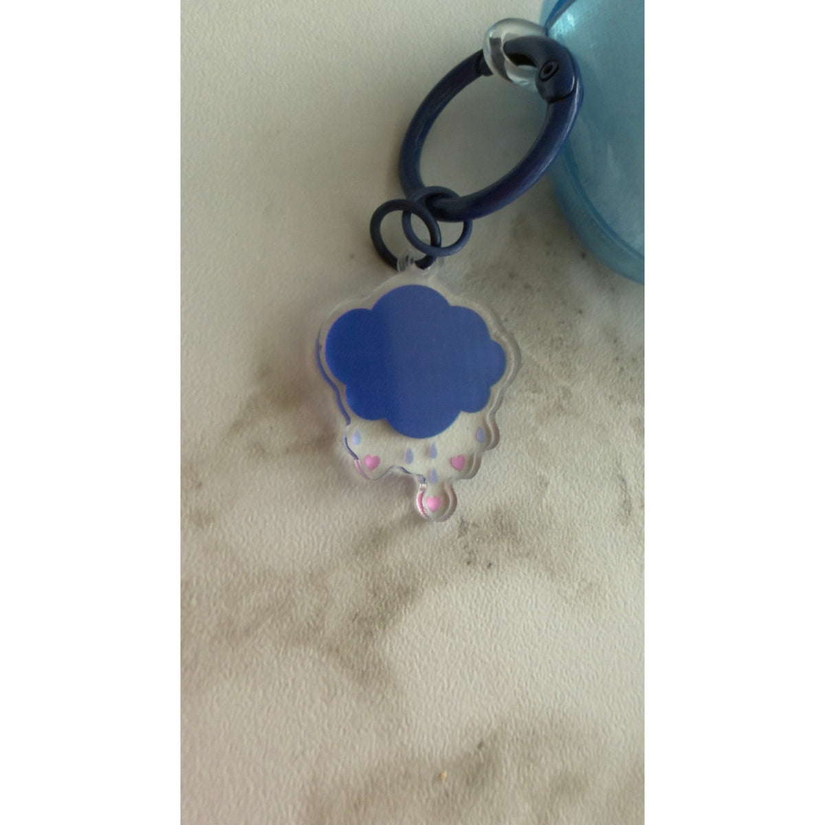 Care Bears Grumpy Bear Clear Blue AirPods Pro Case Cover & Charm Ring NEW