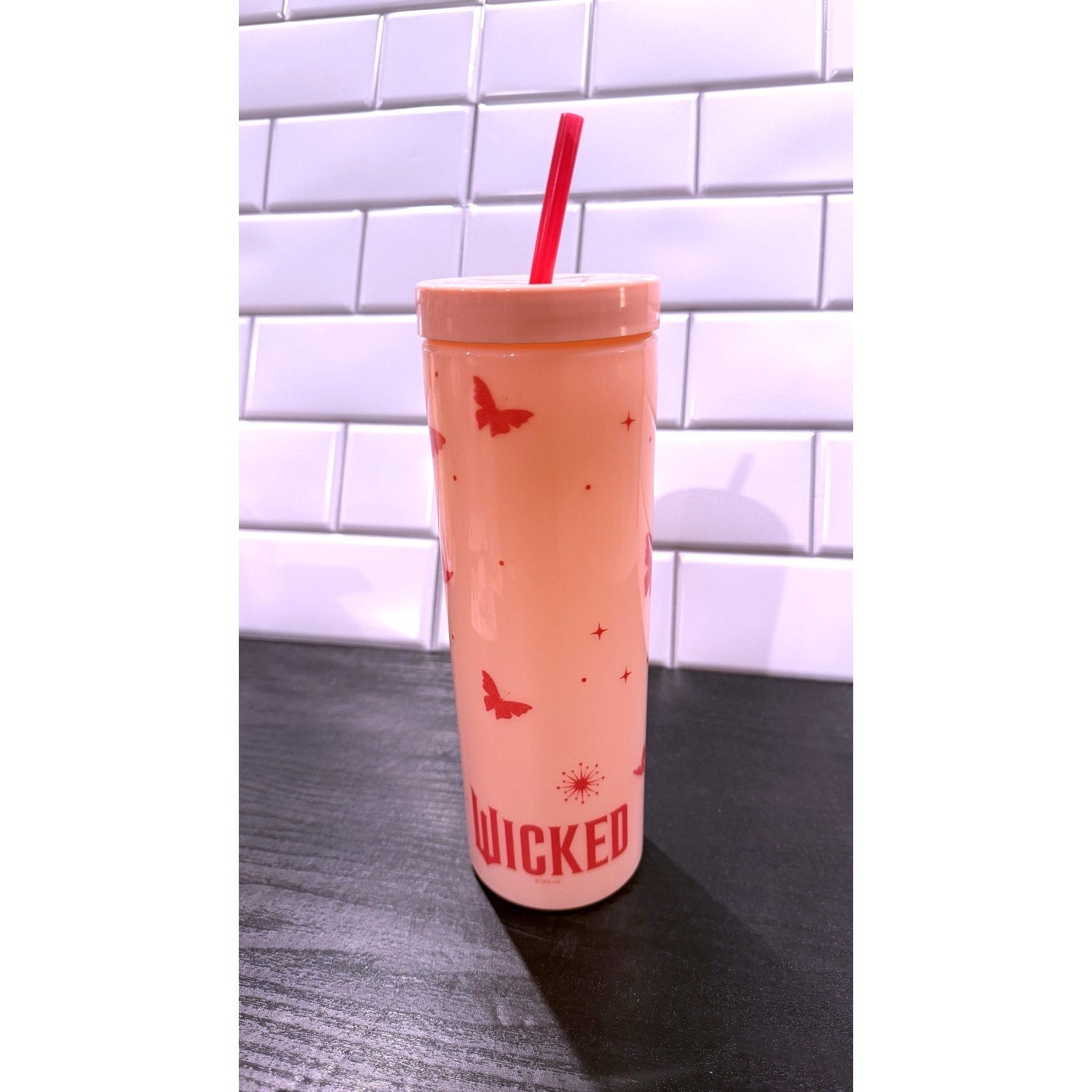 Wicked Drink Tumbler - Glinda Theme - Pink 30oz NEW