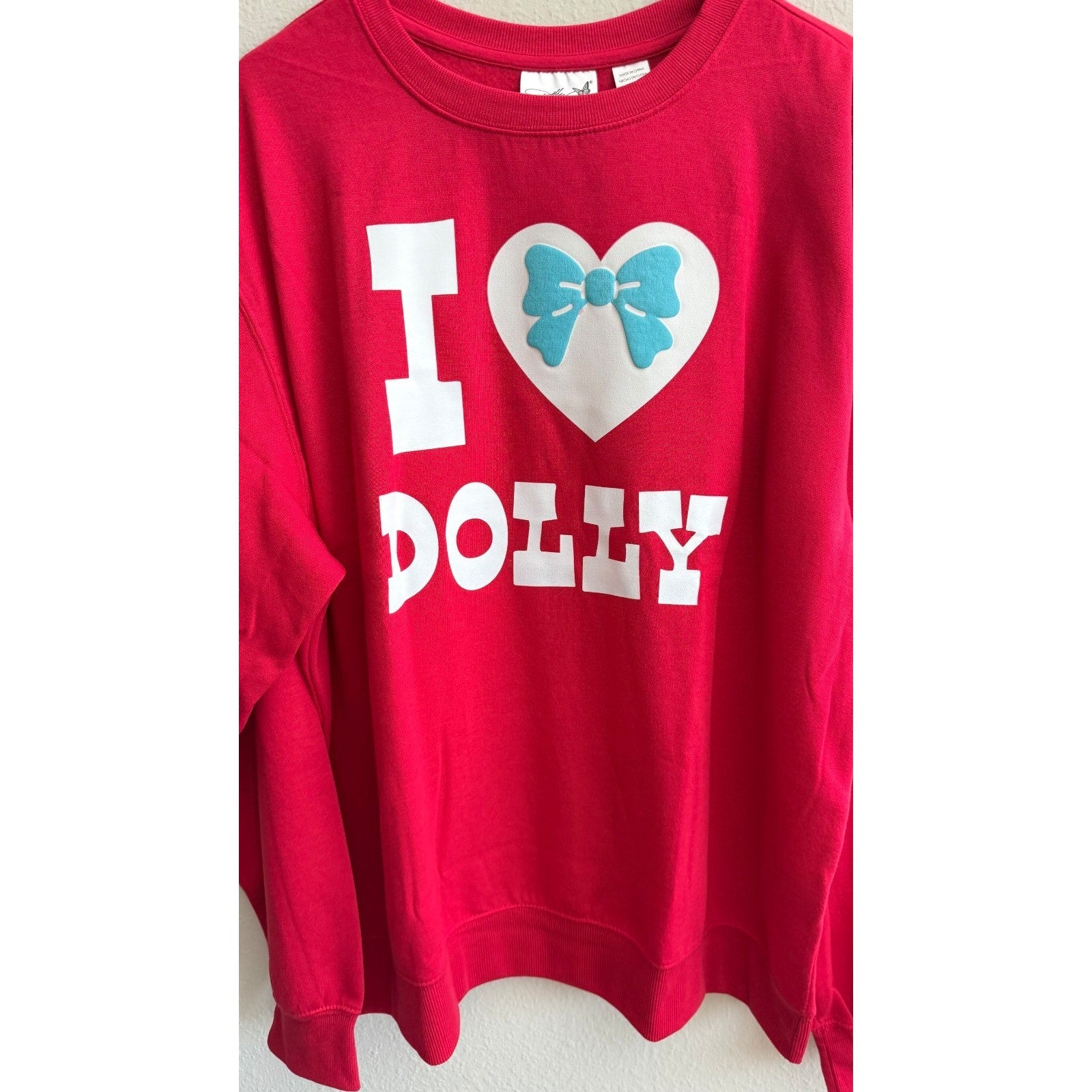 NEW Dolly Parton I Heart Dolly Red Sweatshirt - XXL - Imperfect/Blemish