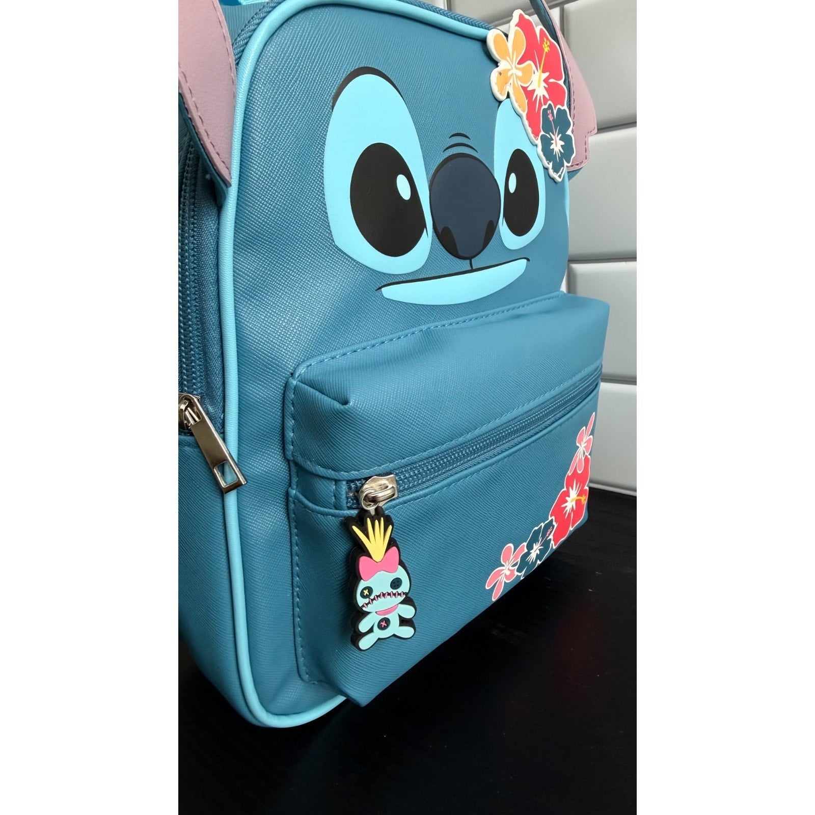 Bioworld Disney's Lilo & Stitch Big Face Mini Backpack with Ears | NWT