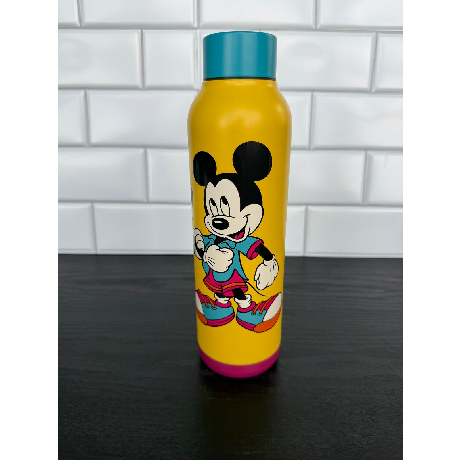 Disney Parks Mickey & Minnie Yellow "Best Day Ever" 21oz Water Bottle (NWT)