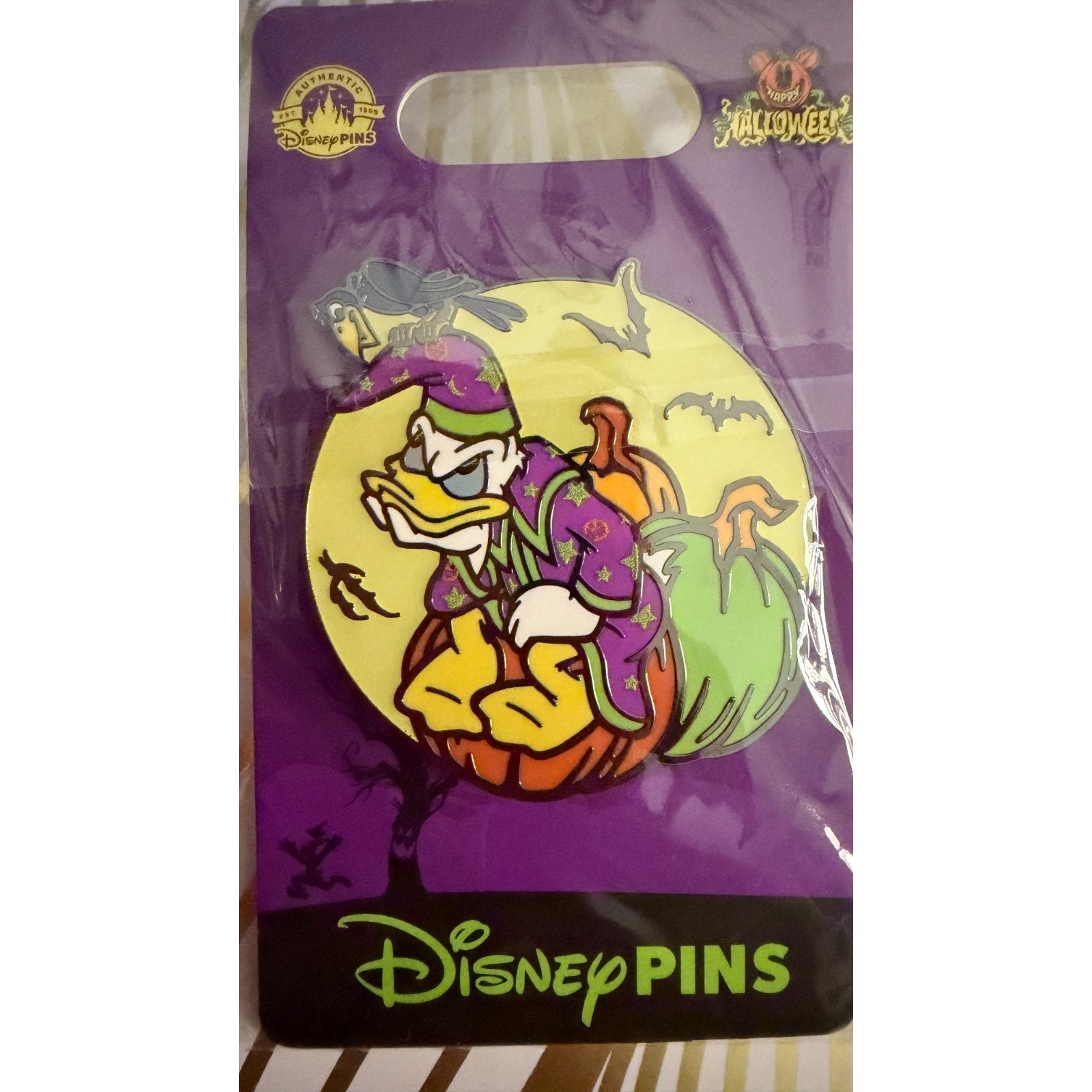 Disney Parks 2024 Halloween SORCERER DONALD DUCK Happy Halloween Pin NEW OE
