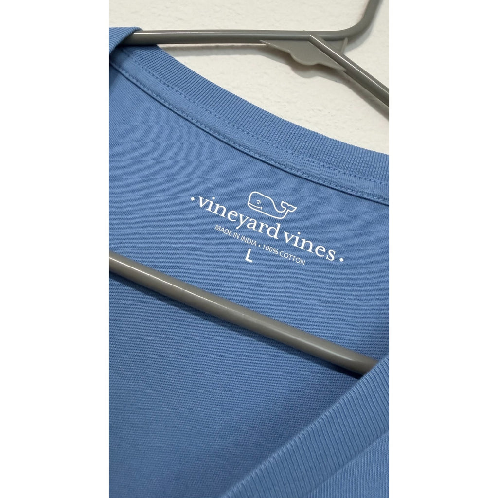 NWT Vineyard Vines Fly Fishing Whale Logo Long-Sleeve Pocket Tee - Adult Large