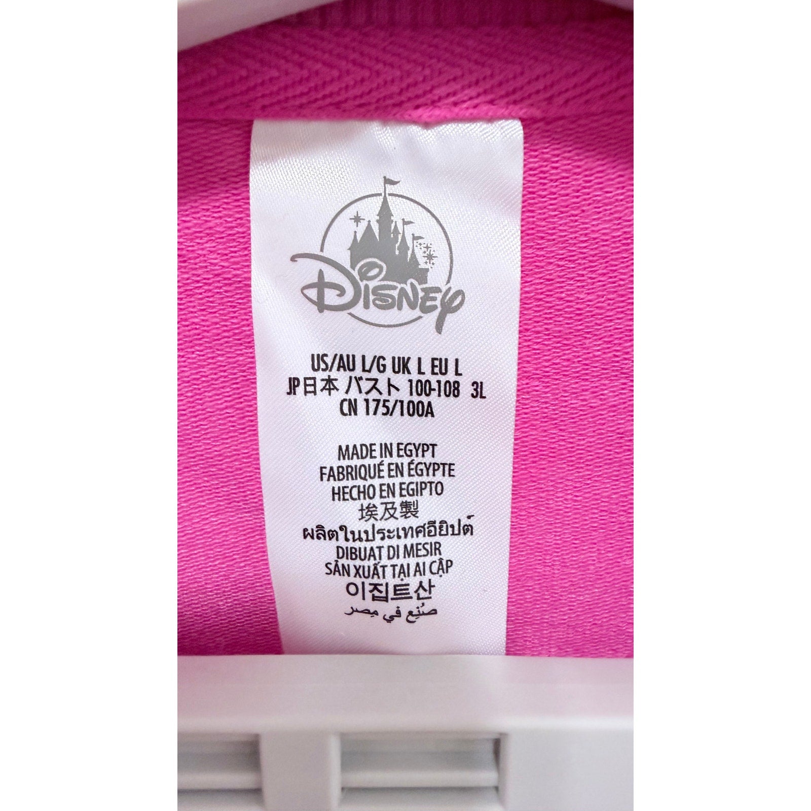 Walt Disney World The Most Magical Place on Earth Hot Pink Sweatshirt Large NWT