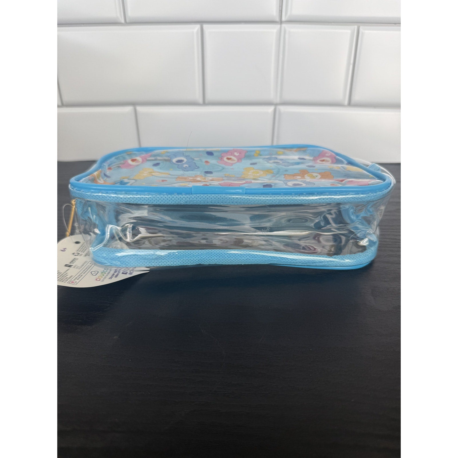 Care Bears All-Over Print Pencil Pouch – Blue – NWT