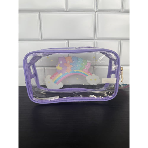 Care Bears "Rainbow Ride" Pencil Pouch - Purple - NWT