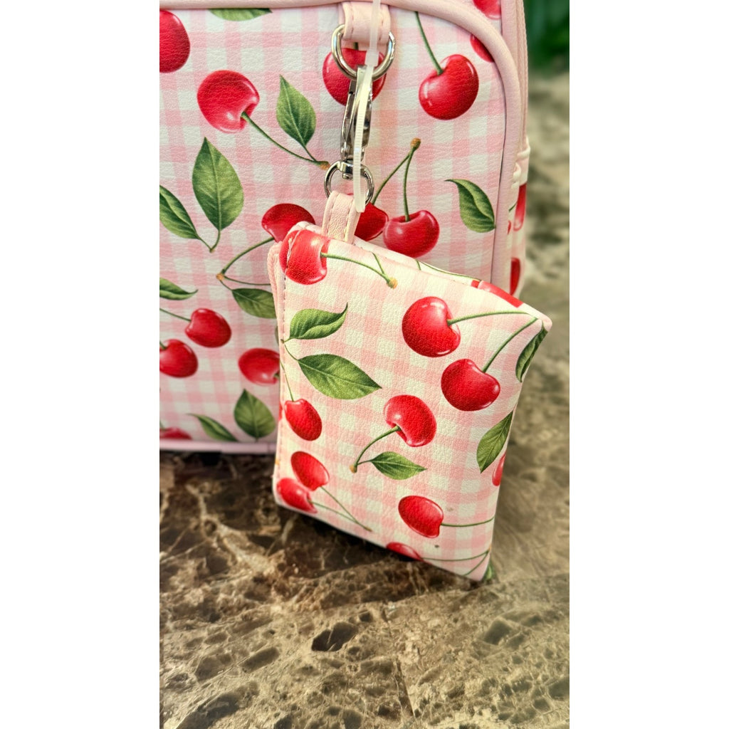 NEW Madden Girl Cherry Print Mini Backpack & Matching Wallet Set